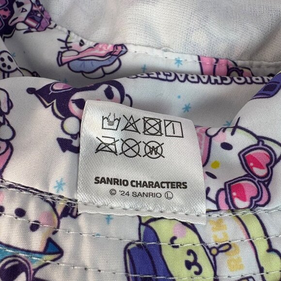 Sanrio Characters Gray Bucket Hat Adult Detachable Adjustable Strap Pocket - Picture 4 of 12